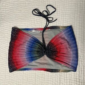 Sparkly/Colorful halter bra top